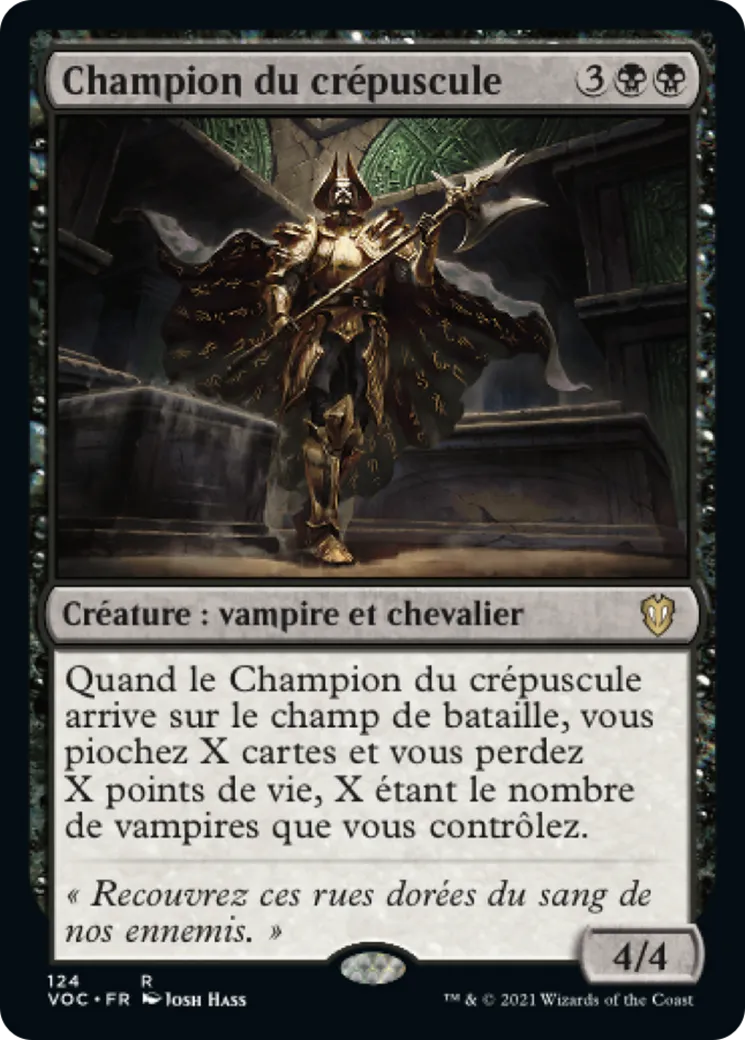 Champion du crépuscule — Crimson Vow Commander — Magic: The Gathering