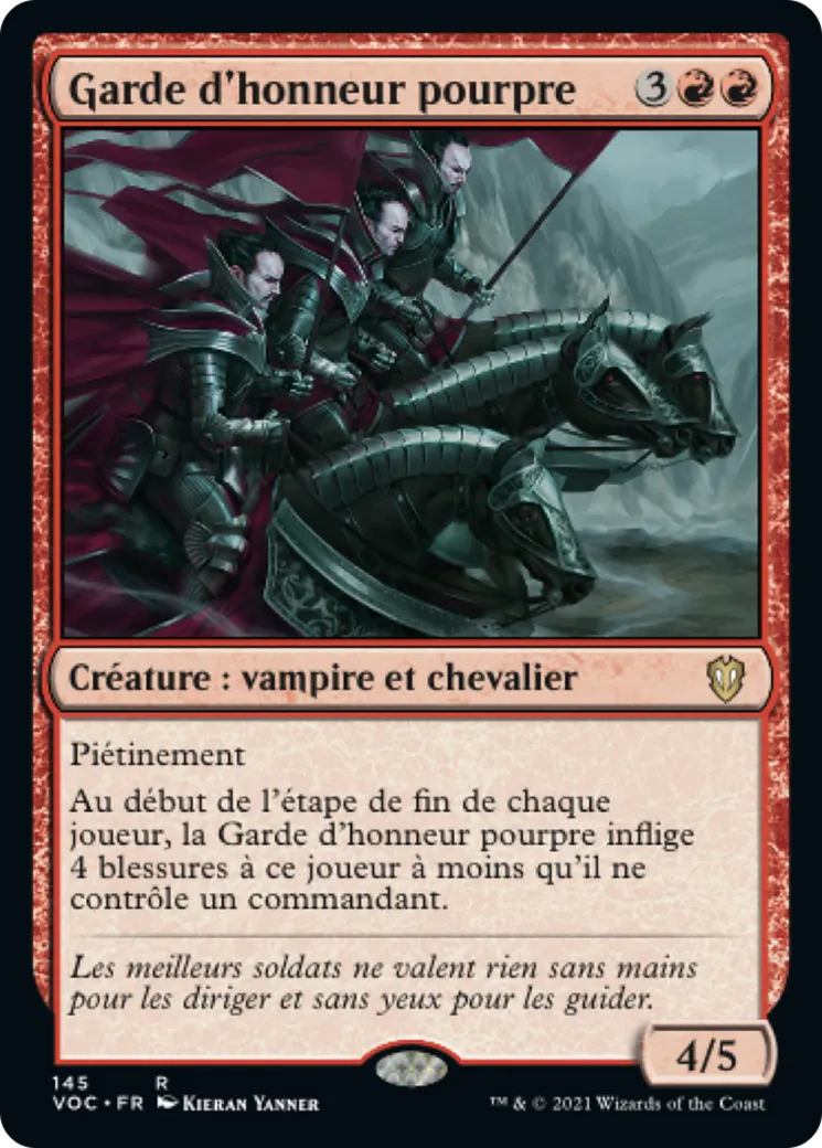 Garde d'honneur pourpre — Crimson Vow Commander — Magic: The Gathering