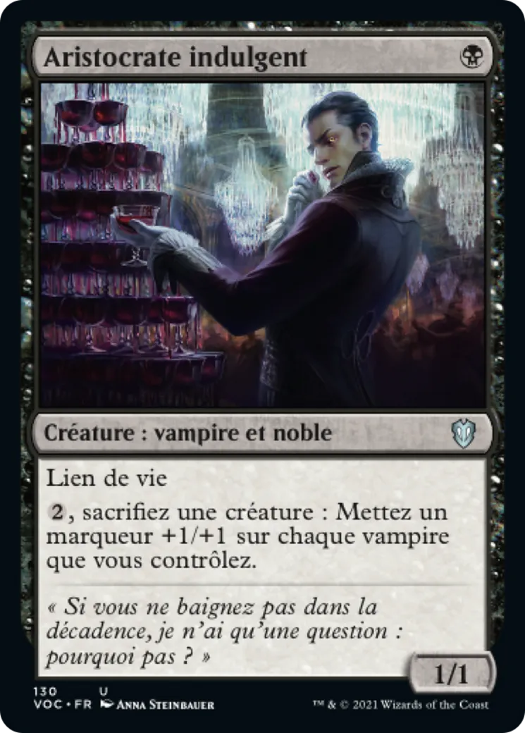 Aristocrate indulgent from Crimson Vow Commander - Magic: The Gathering