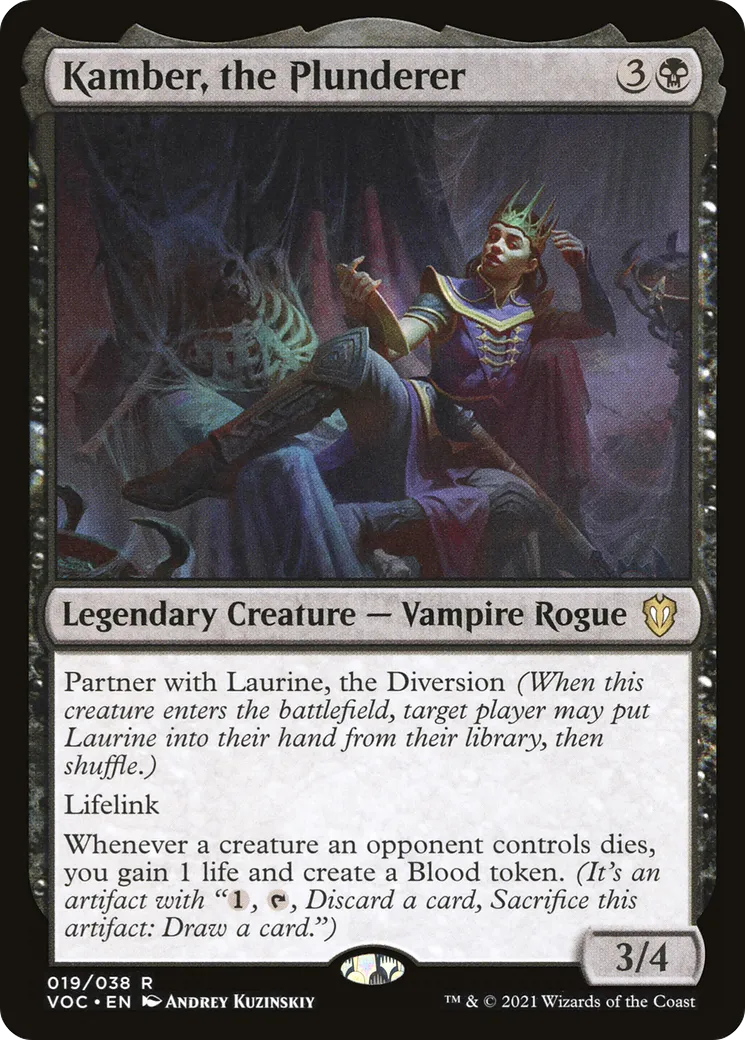 Kamber, the Plunderer — Crimson Vow Commander — Magic: The Gathering