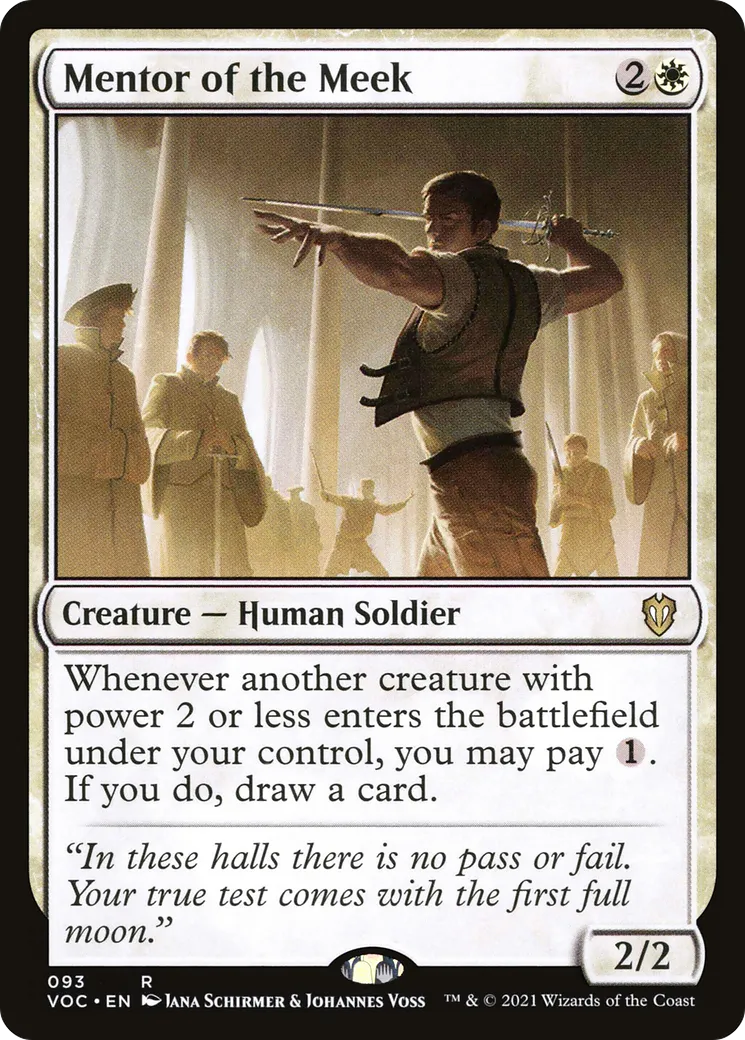 Mentor of the Meek from Crimson Vow Commander - Magic: The Gathering