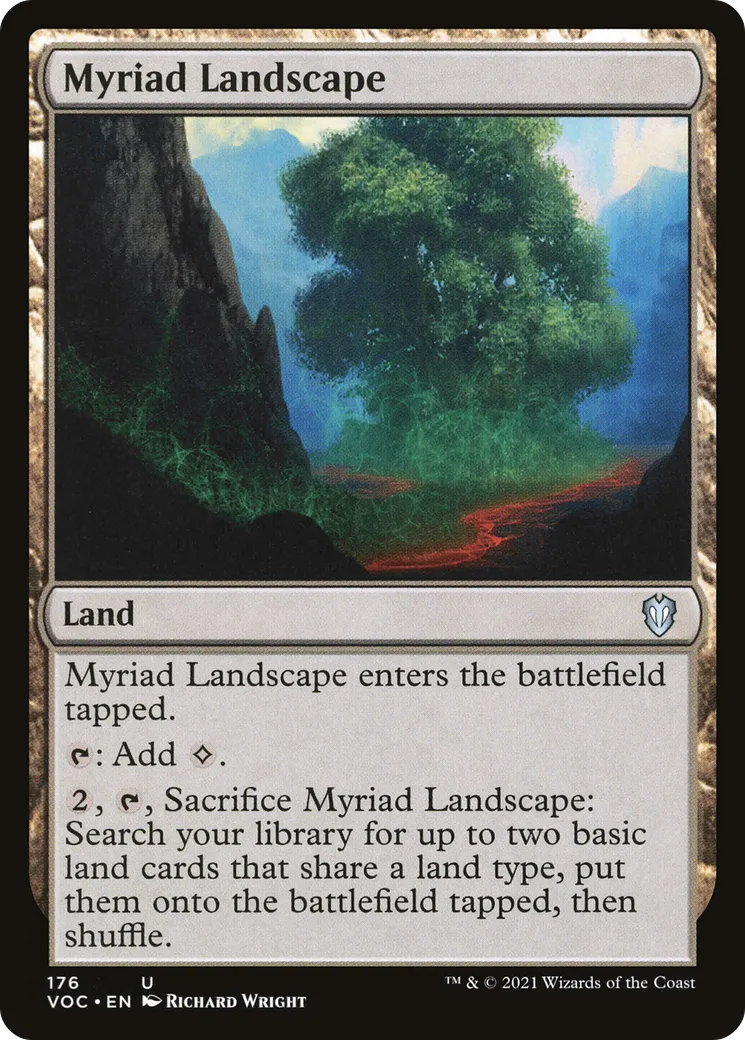 Myriad Landscape from Crimson Vow Commander - Magic: The Gathering