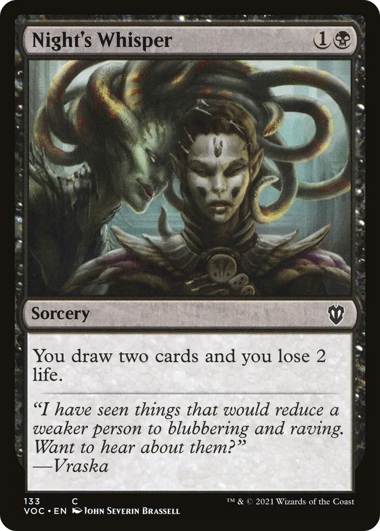 Night's Whisper — Crimson Vow Commander — Magic: The Gathering