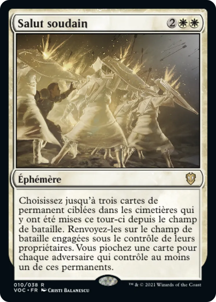 Salut soudain — Crimson Vow Commander — Magic: The Gathering