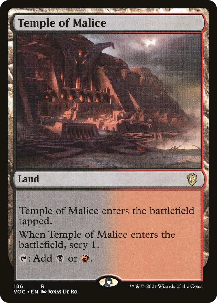 Temple of Malice — Crimson Vow Commander — Magic: The Gathering