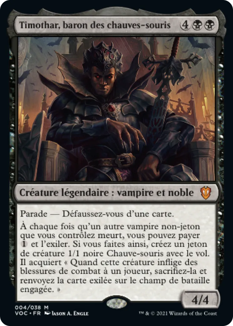 Timothar, baron des chauves-souris — Crimson Vow Commander — Magic: The Gathering