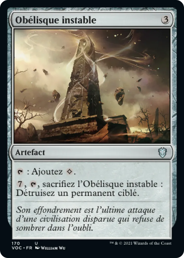 Obélisque instable — Crimson Vow Commander — Magic: The Gathering
