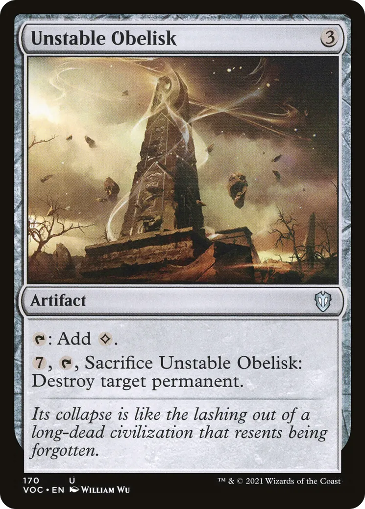 Unstable Obelisk — Crimson Vow Commander — Magic: The Gathering