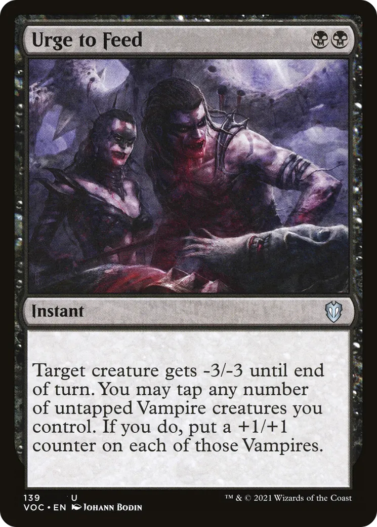 Urge to Feed — Crimson Vow Commander — Magic: The Gathering