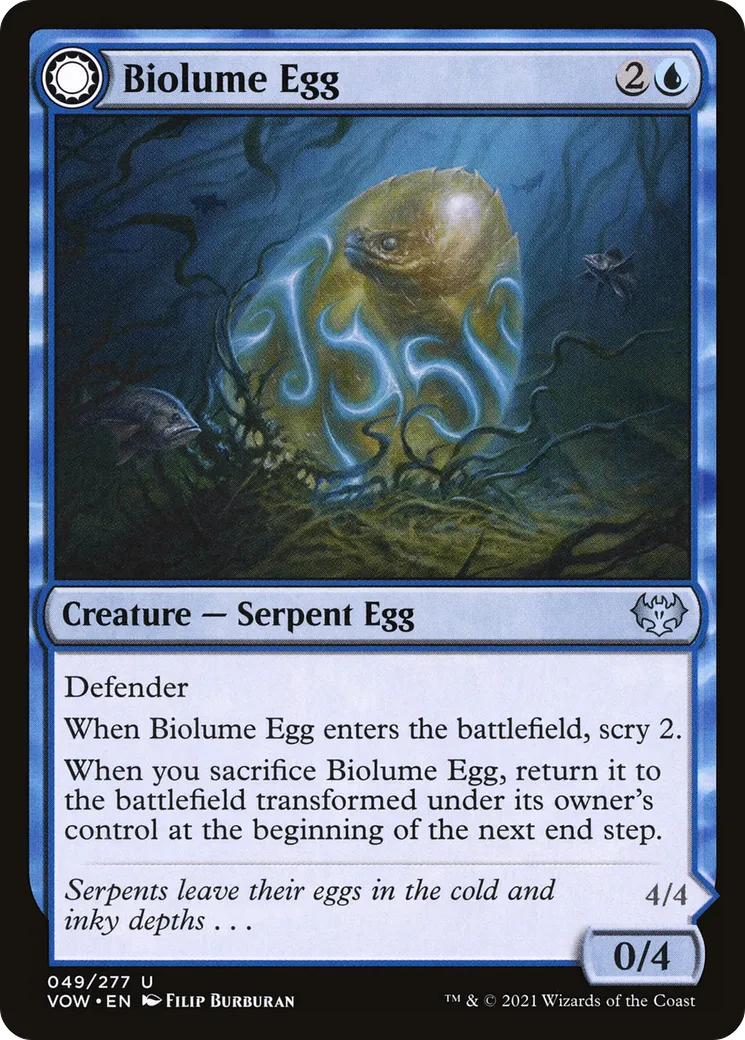 Œuf de biolume // Serpent biolume — Innistrad: Crimson Vow — Magic: The Gathering