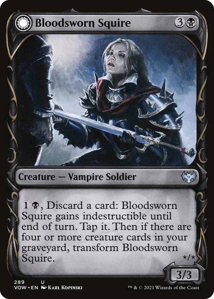 Écuyère sangvasseur // Chevalière sangvasseur — Innistrad: Crimson Vow — Magic: The Gathering