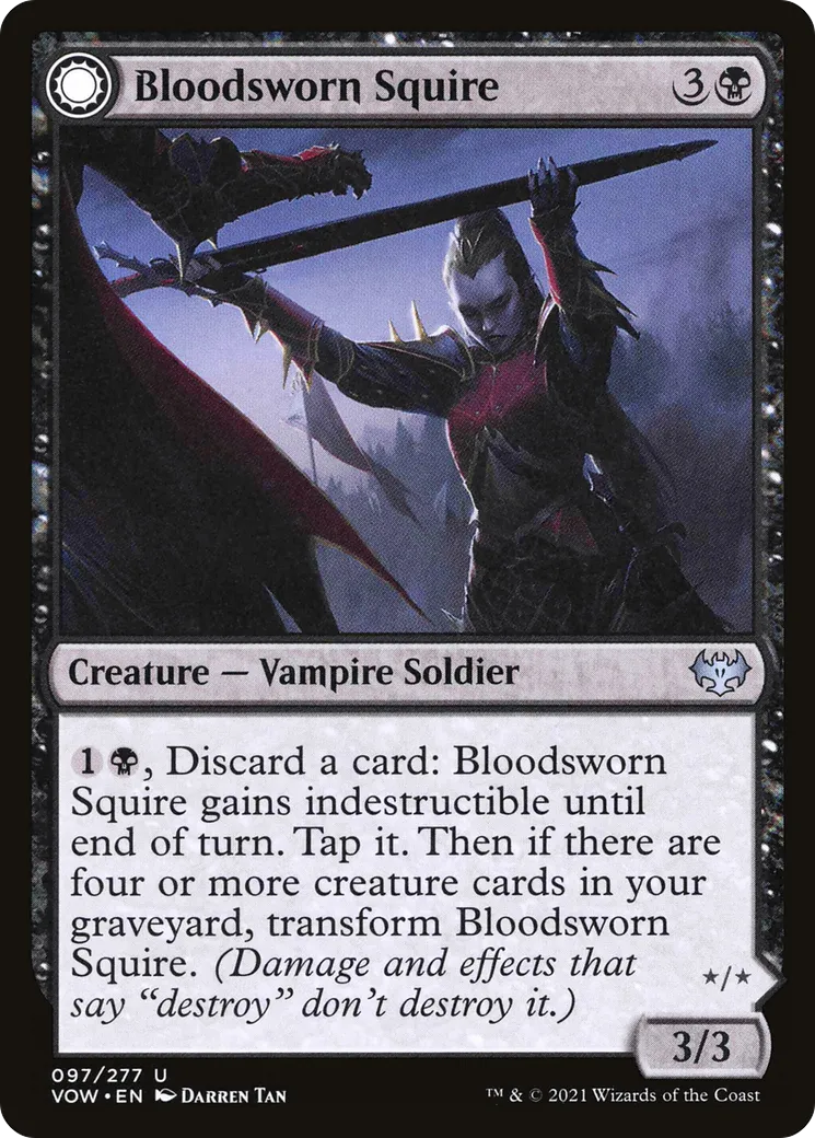 Bloodsworn Squire // Bloodsworn Knight — Innistrad: Crimson Vow — Magic: The Gathering