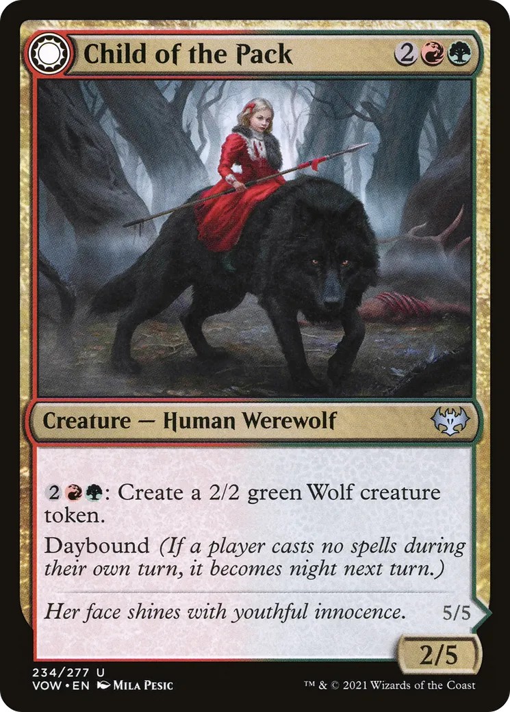 Child of the Pack // Savage Packmate — Innistrad: Crimson Vow — Magic: The Gathering