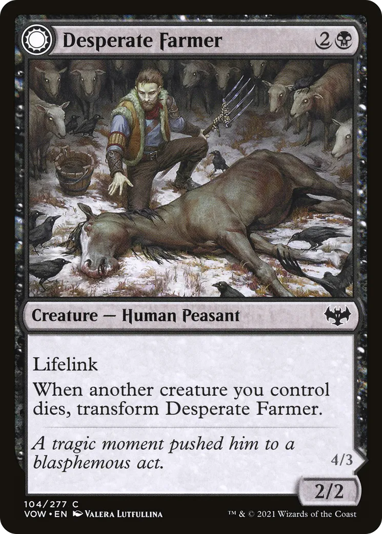 Desperate Farmer // Depraved Harvester — Innistrad: Crimson Vow — Magic: The Gathering
