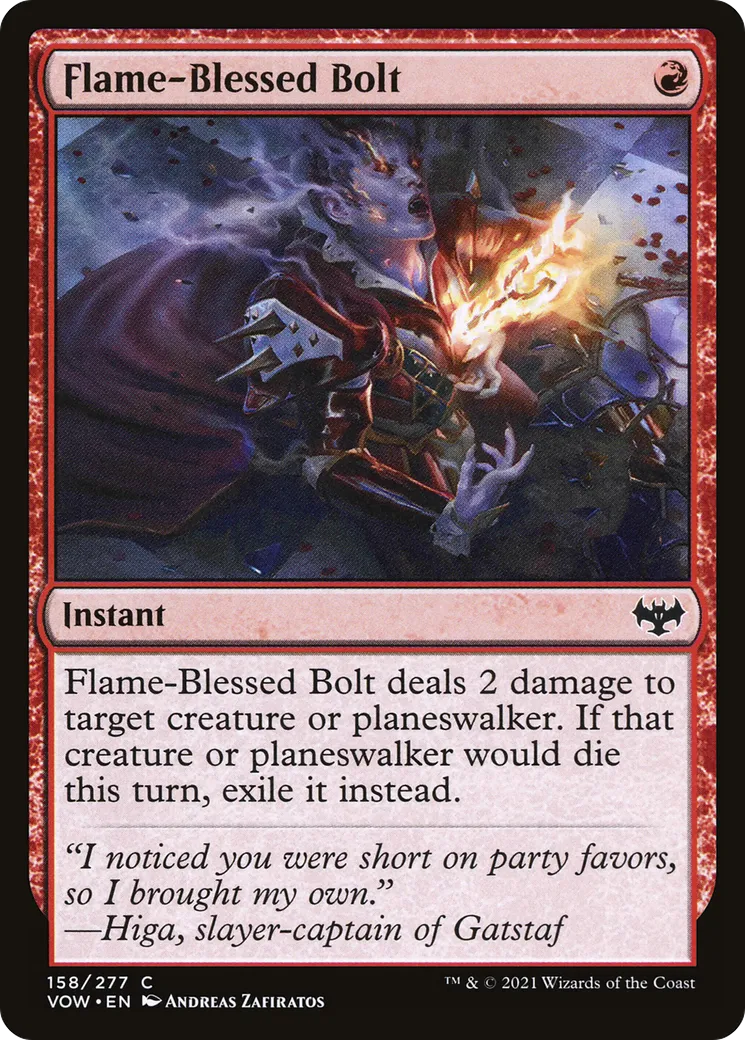 Flame-Blessed Bolt — Innistrad: Crimson Vow — Magic: The Gathering