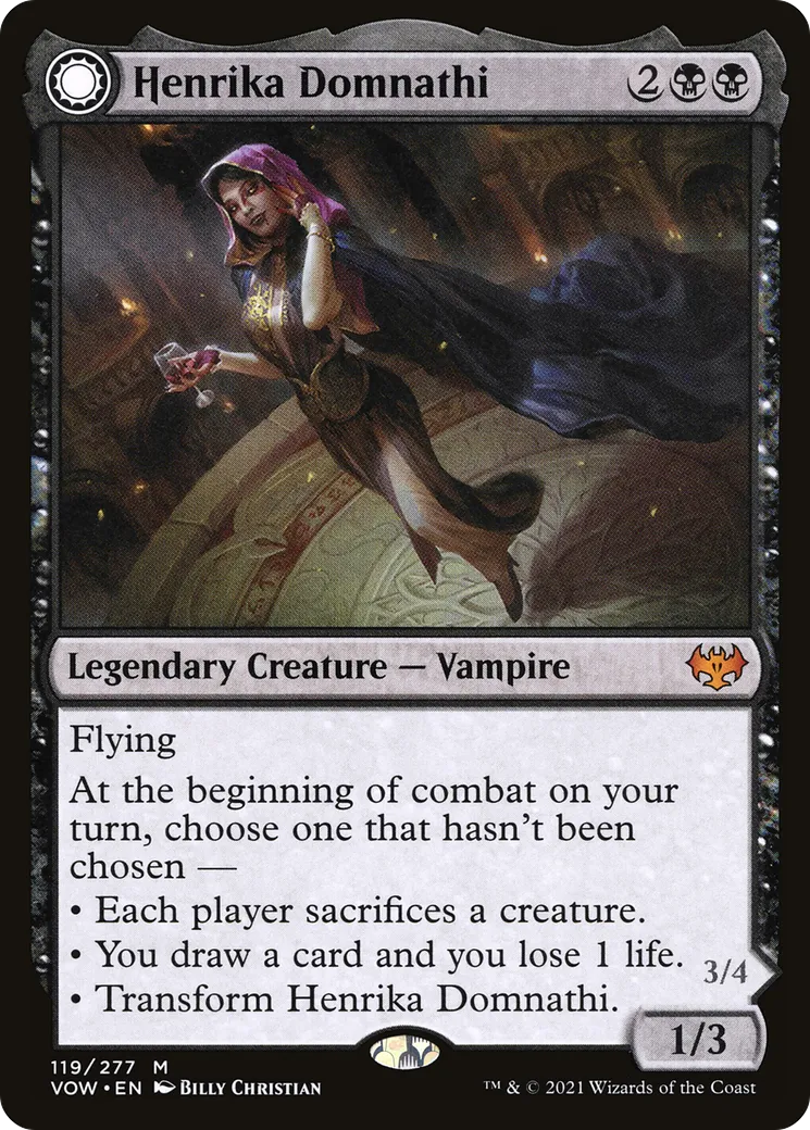 Henrika Domnathi // Henrika, voyante infernale — Innistrad: Crimson Vow — Magic: The Gathering