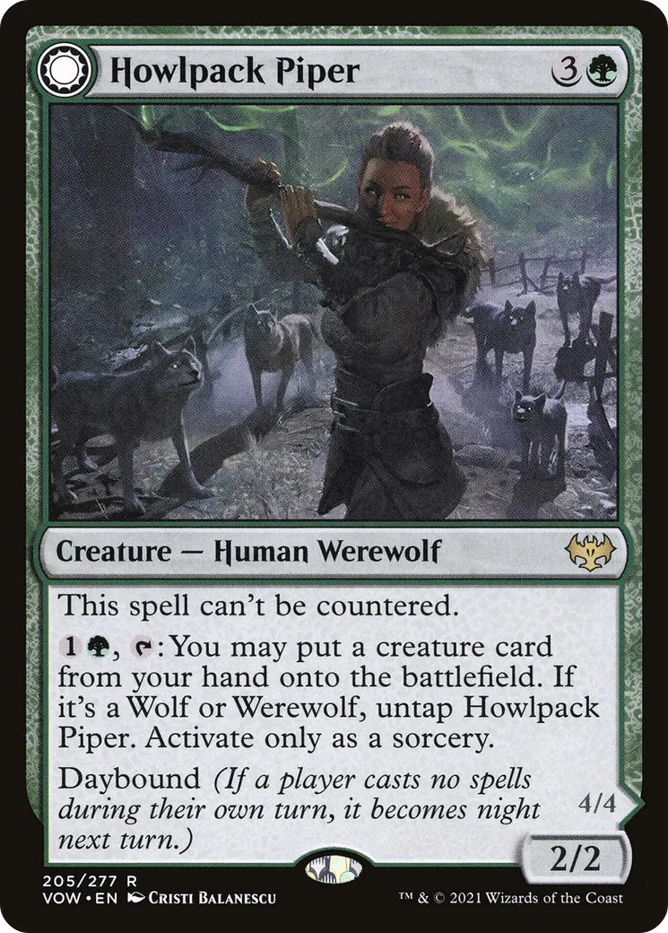 Howlpack Piper // Wildsong Howler — Innistrad: Crimson Vow — Magic: The Gathering