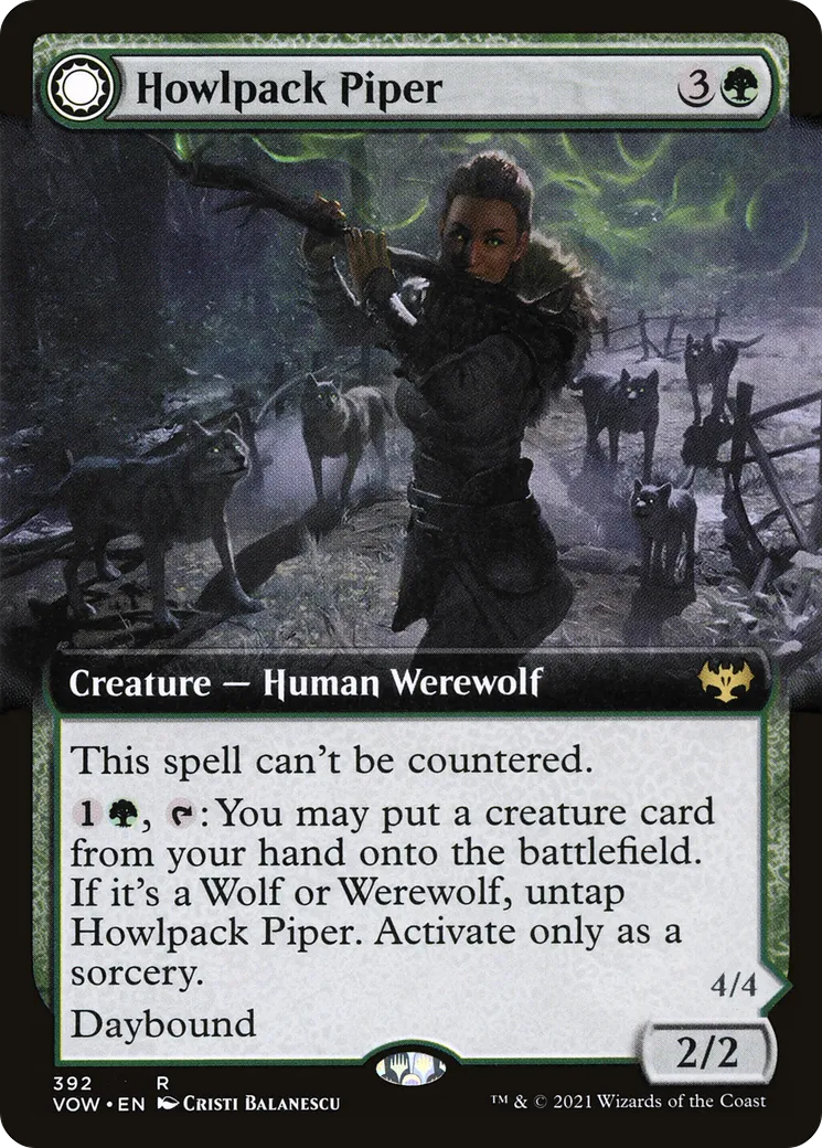 Howlpack Piper // Wildsong Howler — Innistrad: Crimson Vow — Magic: The Gathering