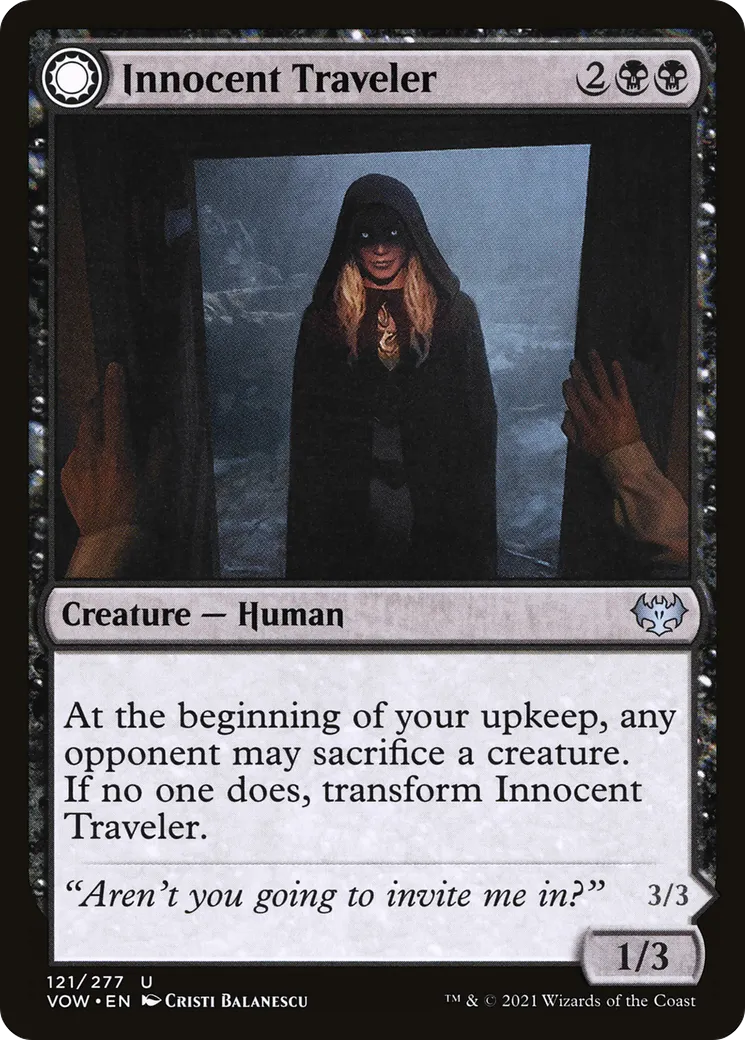 Innocent Traveler // Malicious Invader — Innistrad: Crimson Vow — Magic: The Gathering