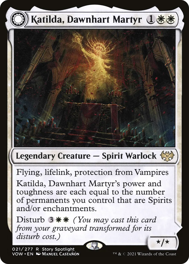Katilda, martyre de Cerf-orient // Aube de Katilda — Innistrad: Crimson Vow — Magic: The Gathering
