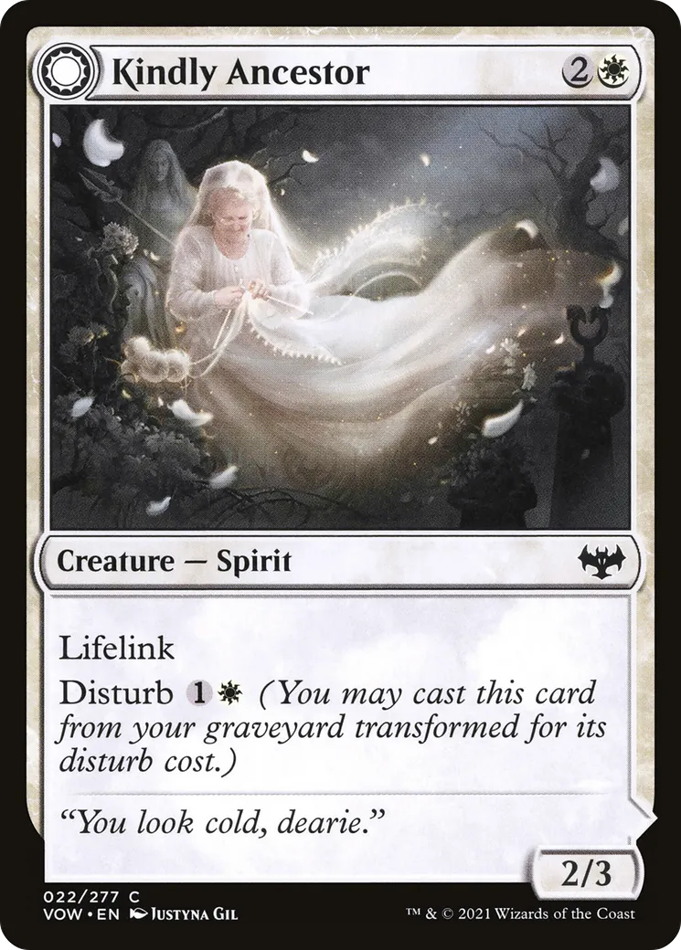 Ancêtre bienveillante // Étreinte de l'ancêtre — Innistrad: Crimson Vow — Magic: The Gathering