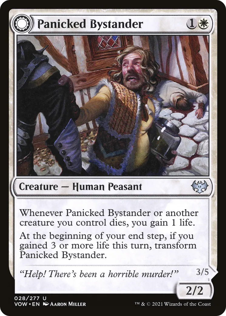 Passant paniqué // Coupable caquetant — Innistrad: Crimson Vow — Magic: The Gathering