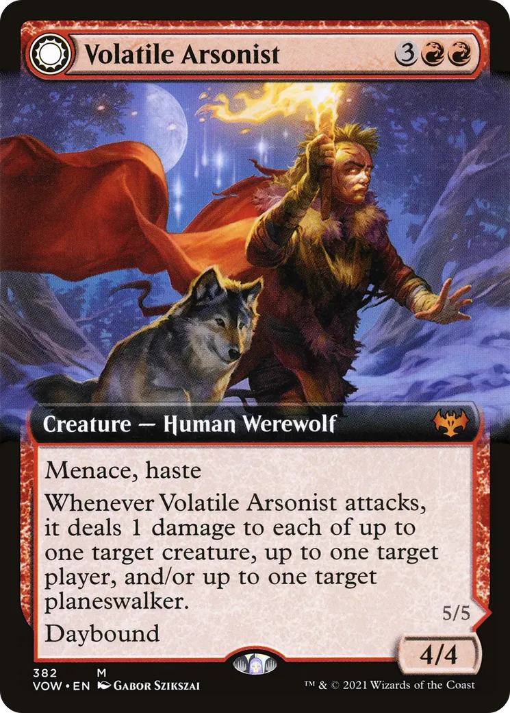 Volatile Arsonist // Dire-Strain Anarchist — Innistrad: Crimson Vow — Magic: The Gathering