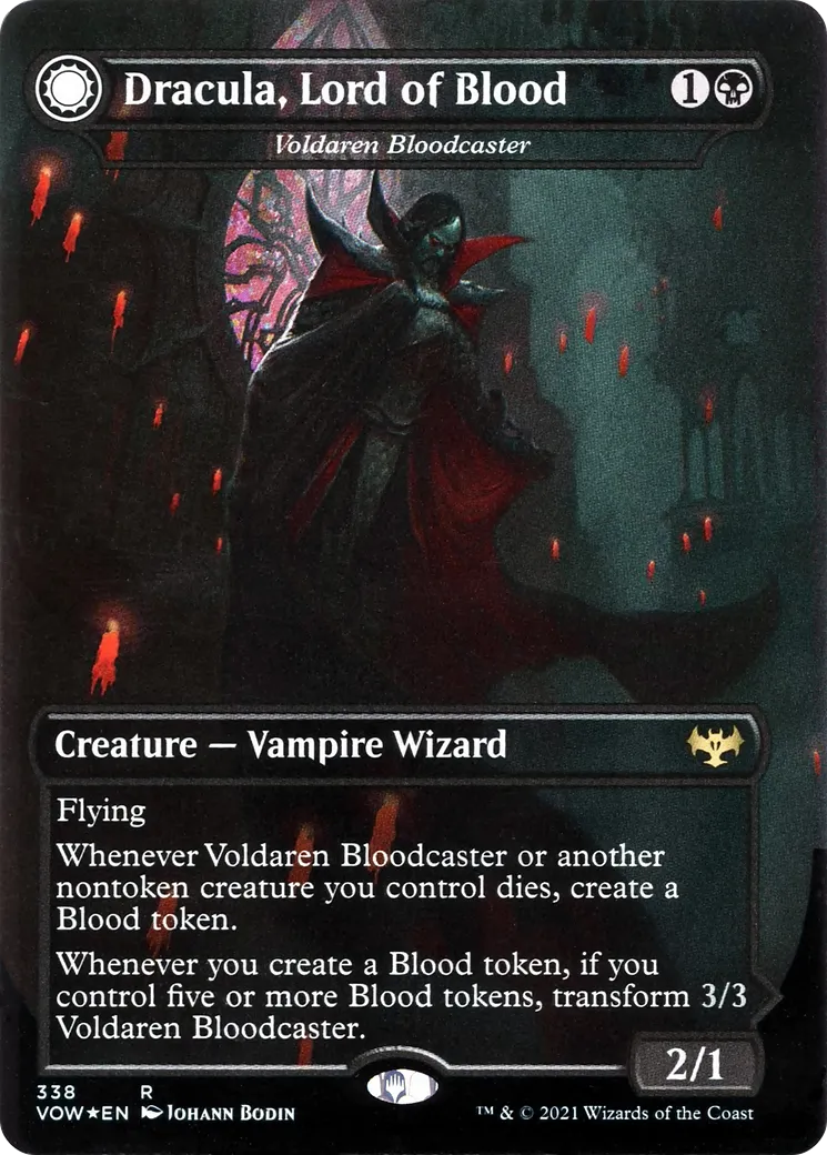 Voldaren Bloodcaster // Bloodbat Summoner — Innistrad: Crimson Vow — Magic: The Gathering