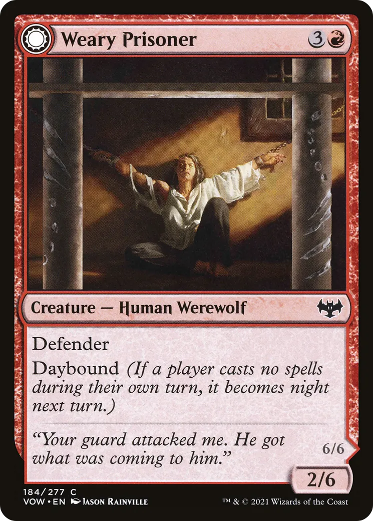 Weary Prisoner // Wrathful Jailbreaker — Innistrad: Crimson Vow — Magic: The Gathering