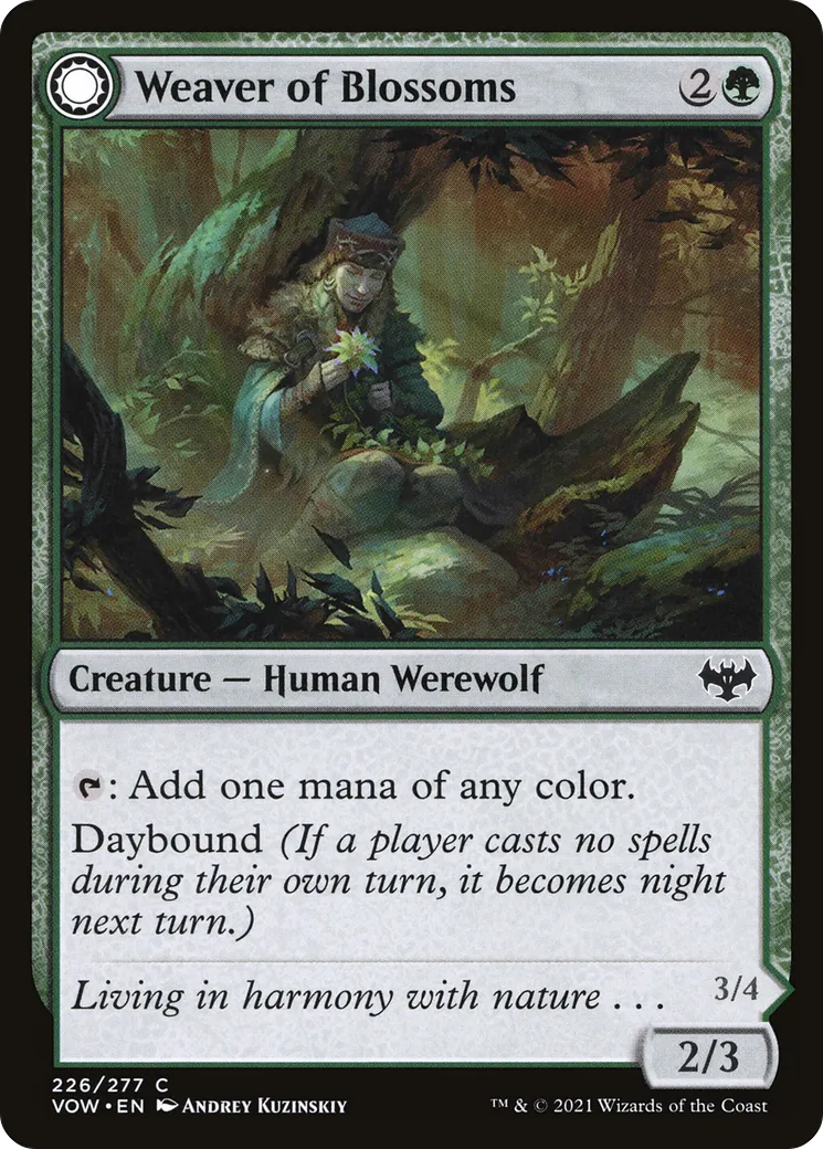 Tisseuse de fleurs // Loup-garou fleuri — Innistrad: Crimson Vow — Magic: The Gathering