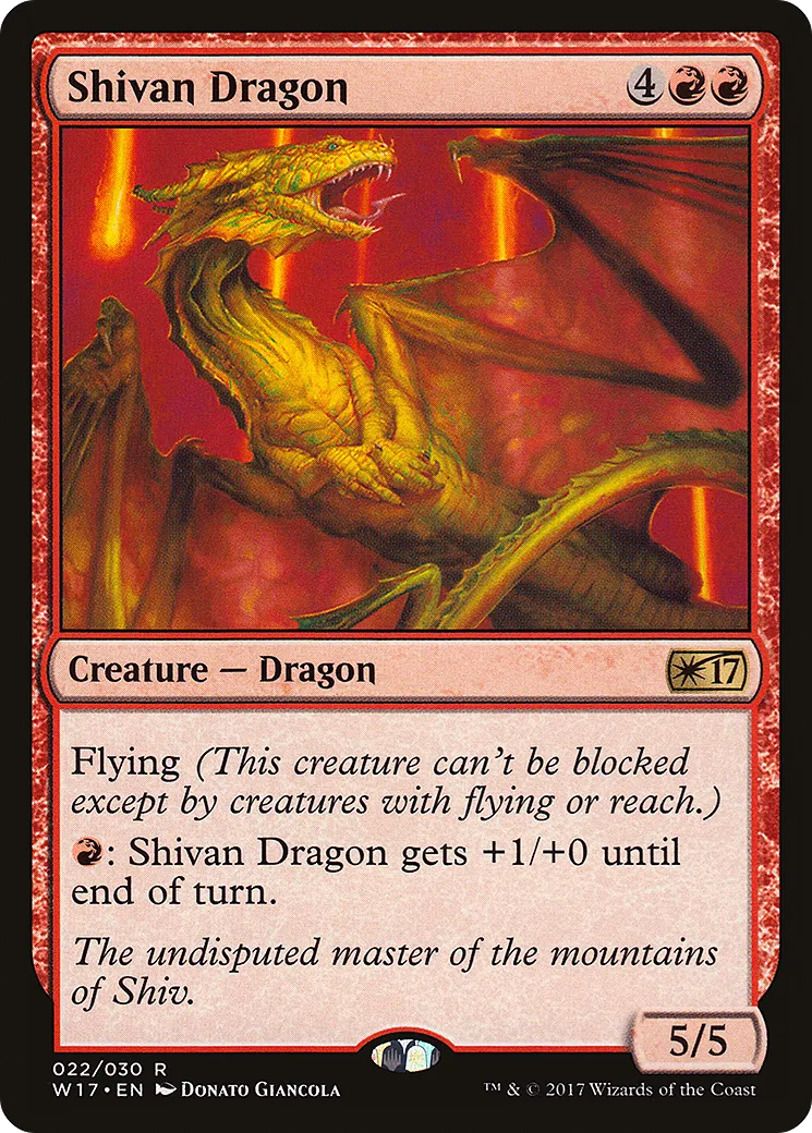 Shivan Dragon — Welcome Deck 2017 — Magic: The Gathering