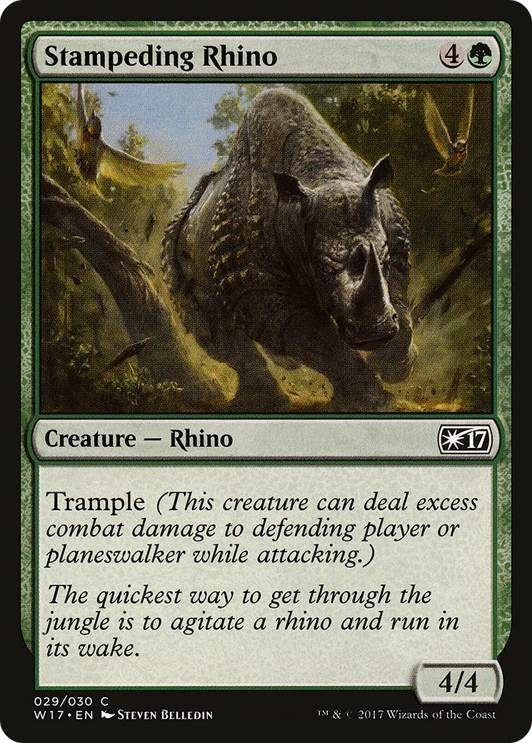 Ruée de rhinocéros — Welcome Deck 2017 — Magic: The Gathering