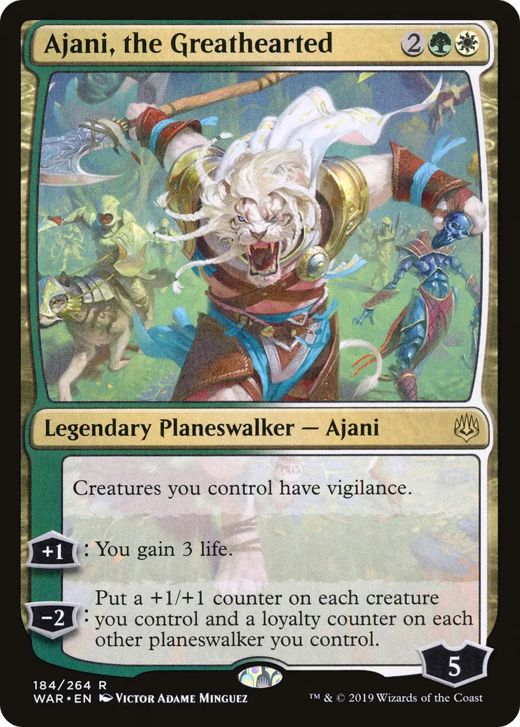Ajani au Grandcœur — War of the Spark — Magic: The Gathering