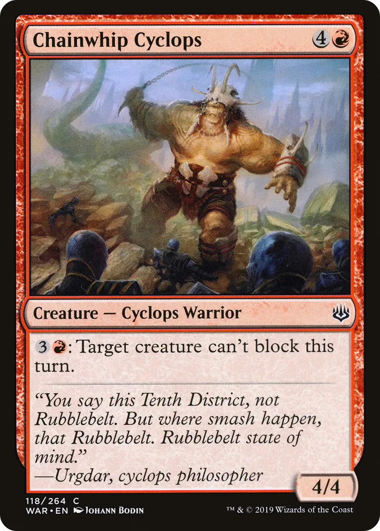 Chainwhip Cyclops — War of the Spark — Magic: The Gathering