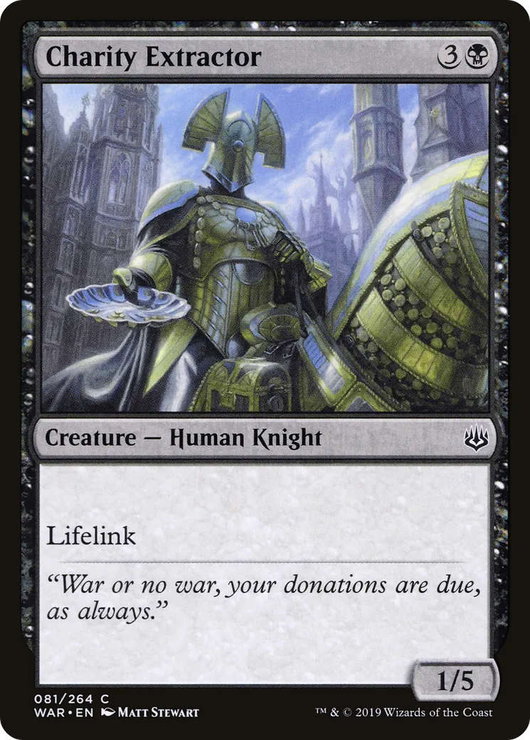 Charity Extractor — War of the Spark — Magic: The Gathering