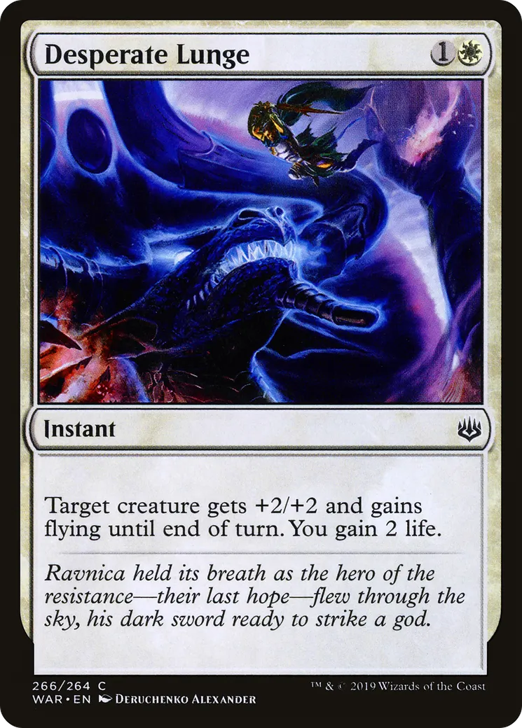 Desperate Lunge — War of the Spark — Magic: The Gathering