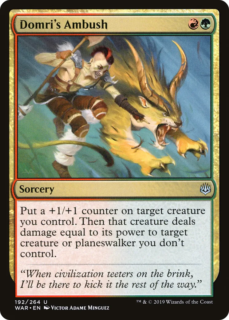 Domri's Ambush — War of the Spark — Magic: The Gathering