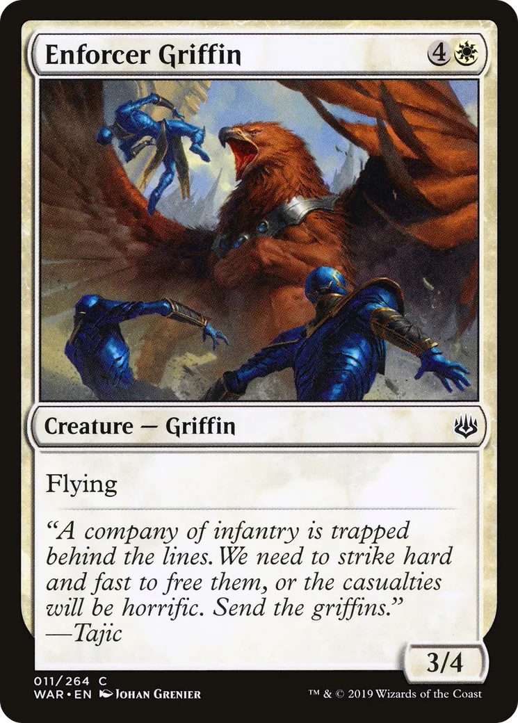 Enforcer Griffin — War of the Spark — Magic: The Gathering