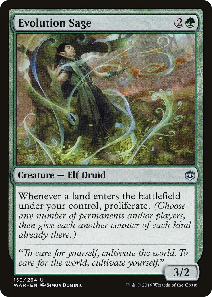 Evolution Sage — War of the Spark — Magic: The Gathering