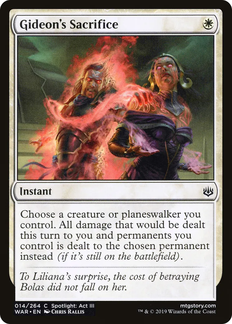 Sacrifice de Gideon — War of the Spark — Magic: The Gathering