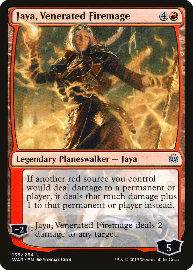 Jaya, mage du feu vénérée — War of the Spark — Magic: The Gathering