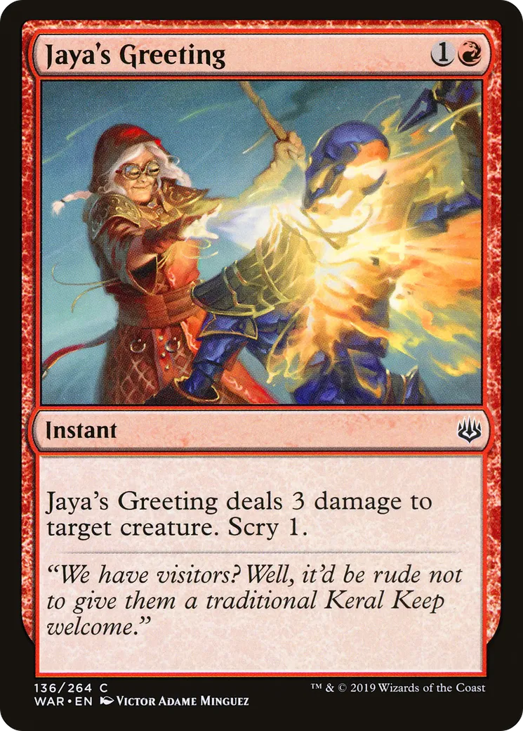 Salutation de Jaya — War of the Spark — Magic: The Gathering