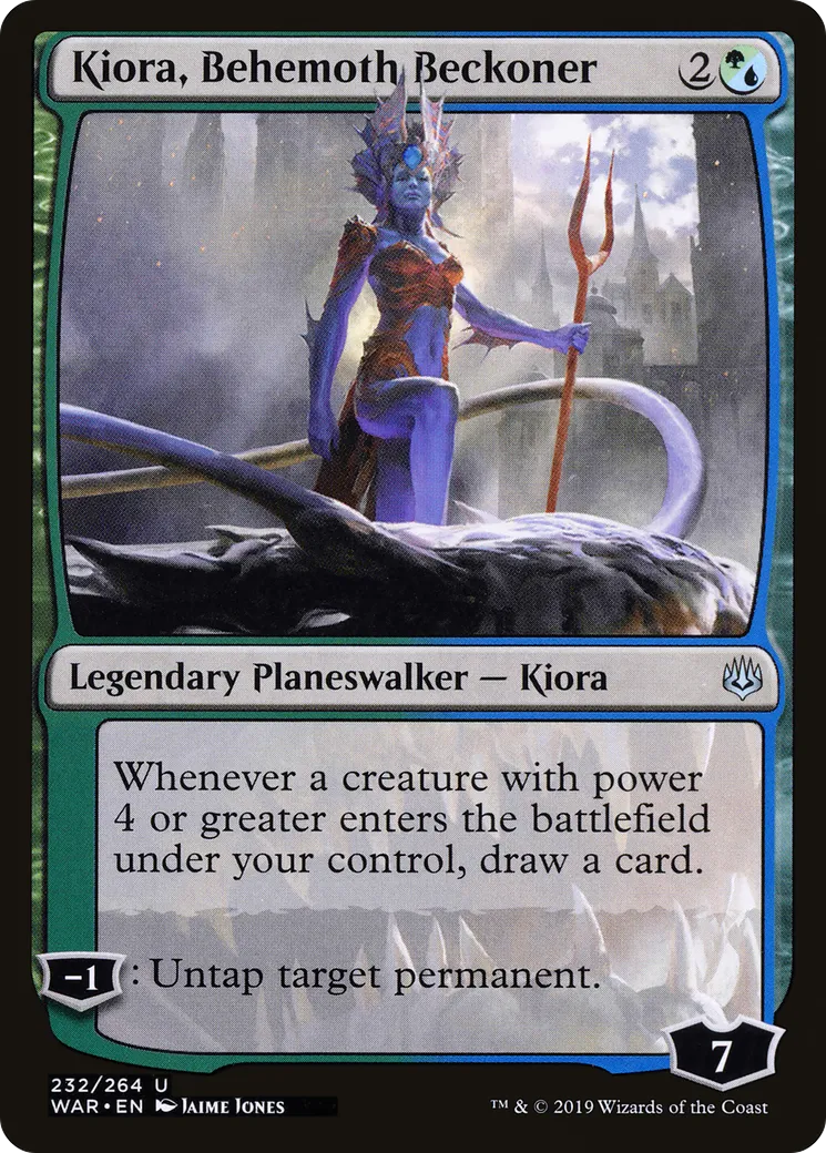 Kiora, Behemoth Beckoner — War of the Spark — Magic: The Gathering