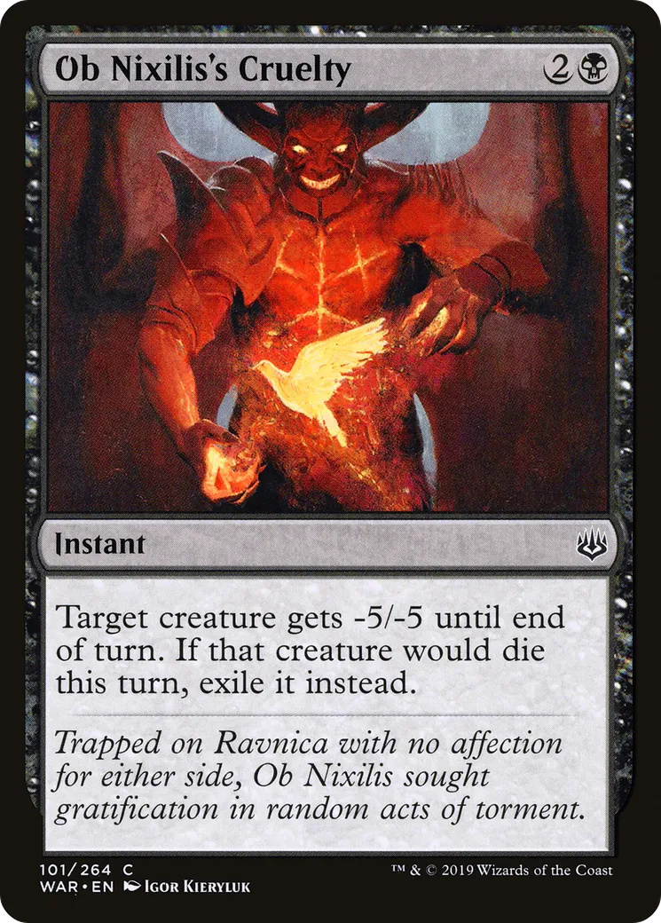 Cruauté d'Ob Nixilis — War of the Spark — Magic: The Gathering