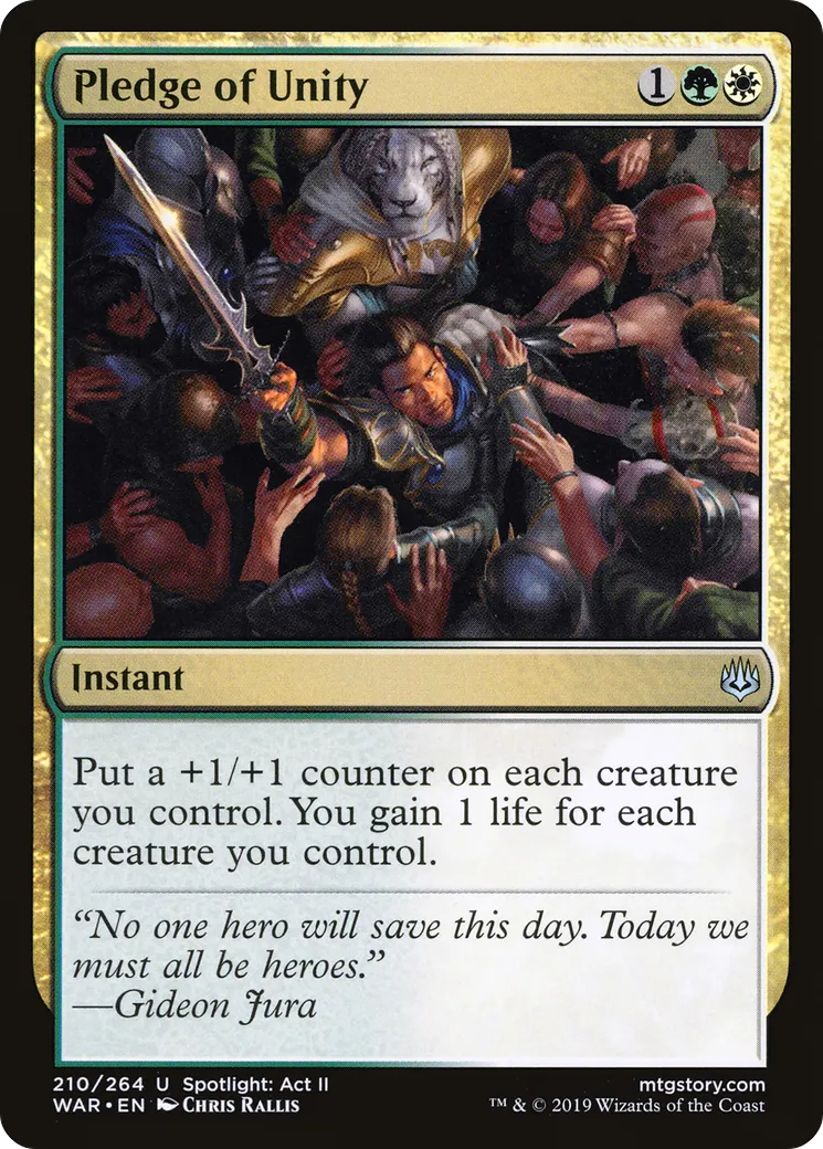 Pledge of Unity — War of the Spark — Magic: The Gathering