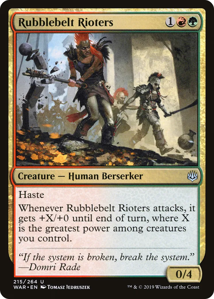 Rubblebelt Rioters — War of the Spark — Magic: The Gathering