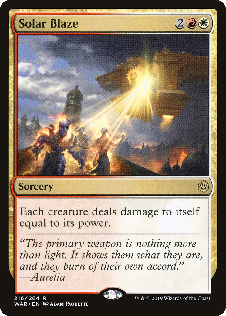 Solar Blaze — War of the Spark — Magic: The Gathering