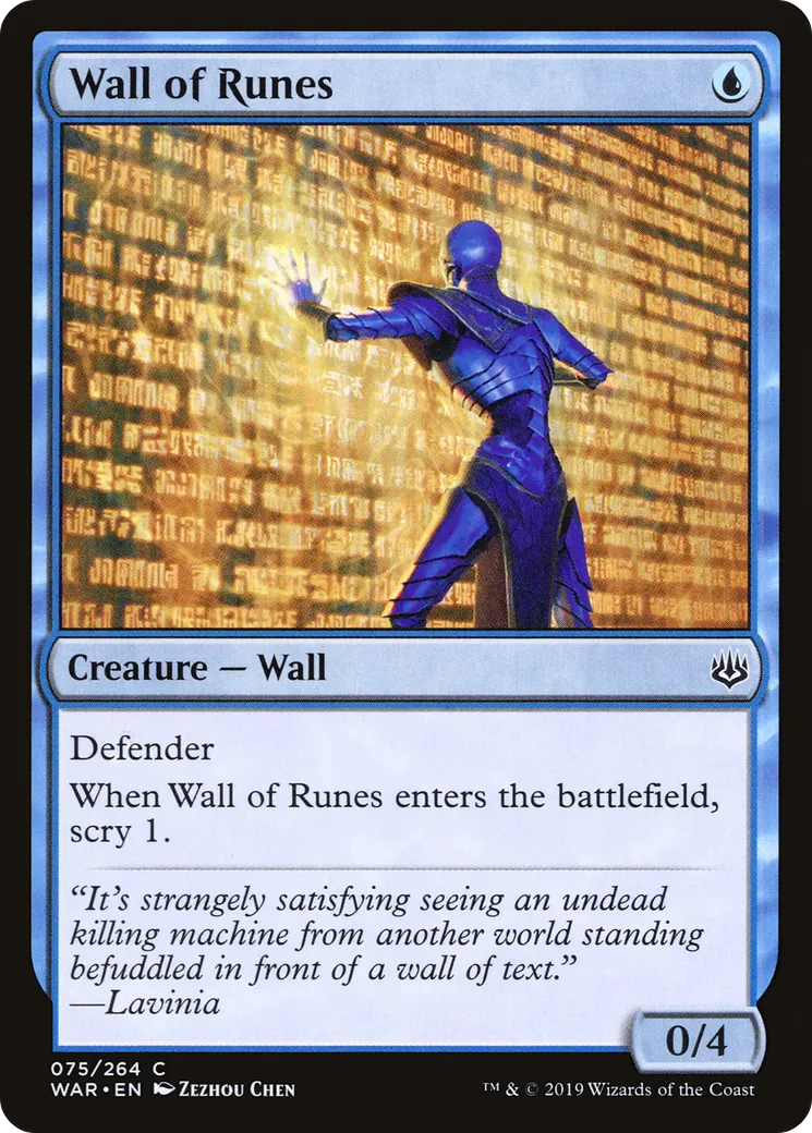 Mur de runes — War of the Spark — Magic: The Gathering