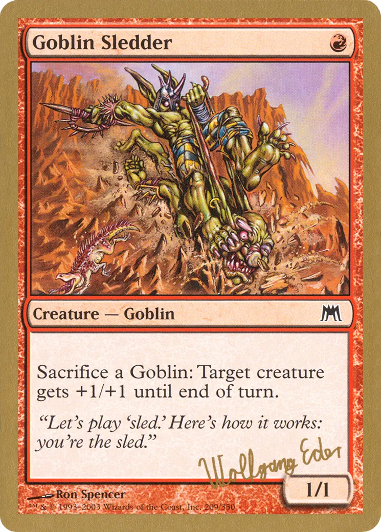 Goblin Sledder — World Championship Decks 2003 — Magic: The Gathering