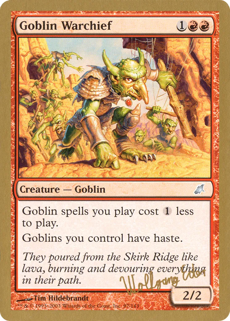 Goblin Warchief — World Championship Decks 2003 — Magic: The Gathering